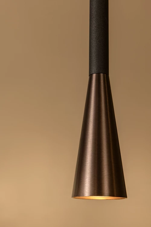 Lucide JOAKIM - Pendant light - Ø 7,7 cm - LED Dim. - CCT - 1x7W 2700K/4000K - Coffee | Premium - atmosphere 2